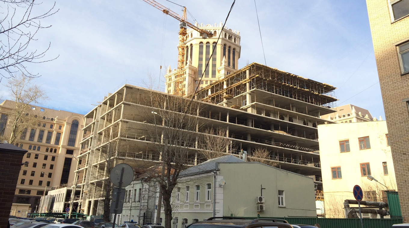 Hotel and business center with underground parking