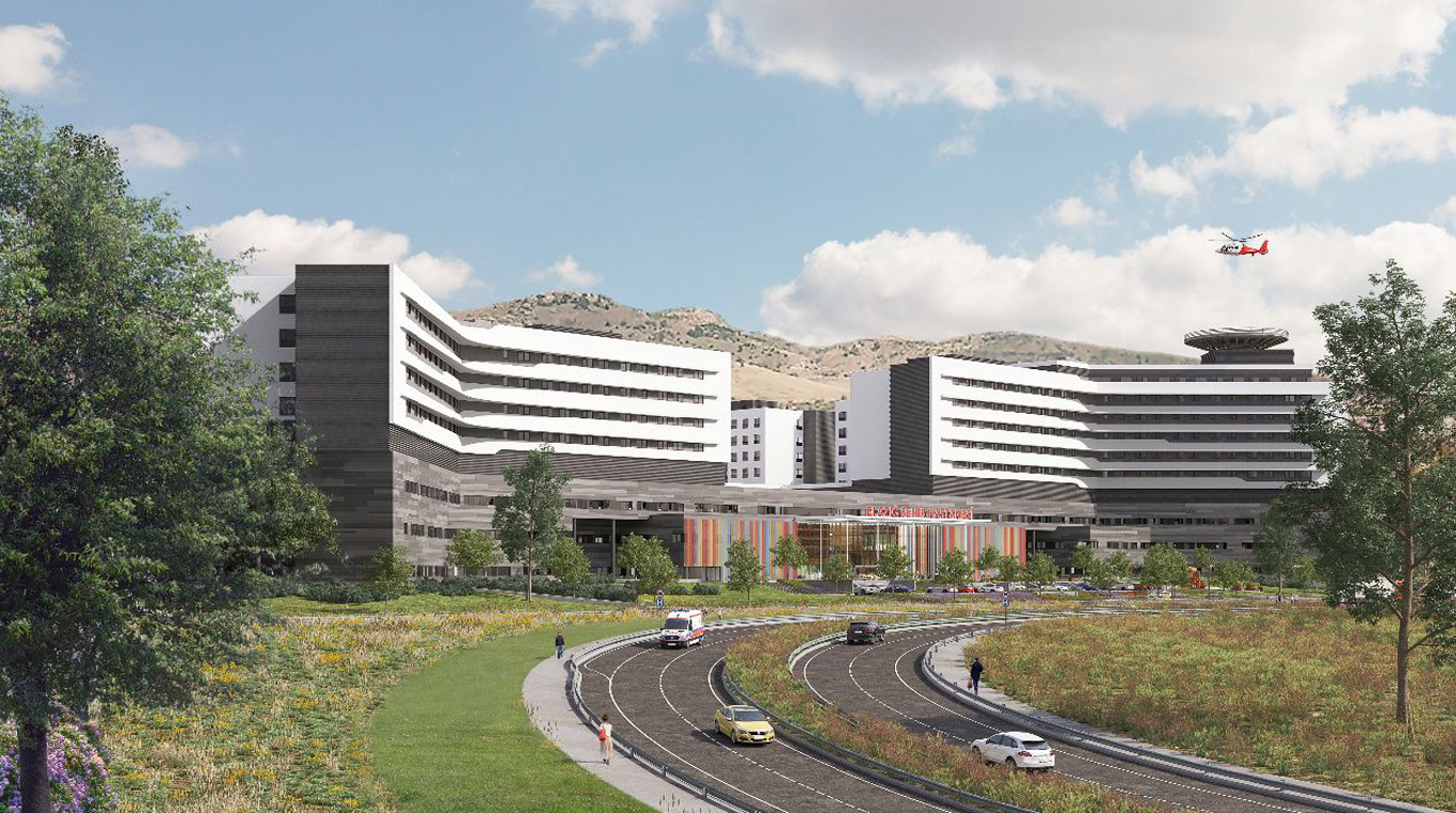 ELAZIĞ ENTEGRE SAĞLIK KAMPÜSÜ PROJESİ İÇERİSİNDE YER ALAN  YGAP – ADSM – TAPH VE GÜVENLİK BİNALARI 